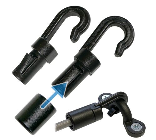 1/4 in. • Bungee Cord Hook/No Locking Tongue