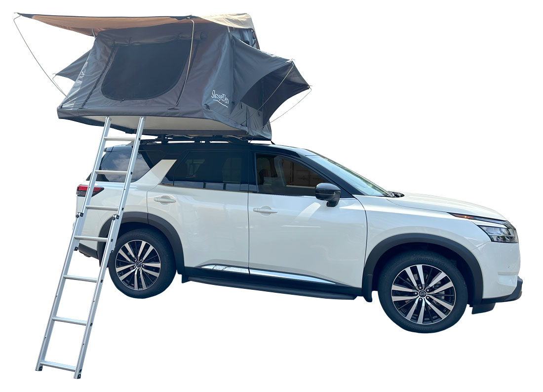 SkyeDen mounted on a properly equipped SUV.